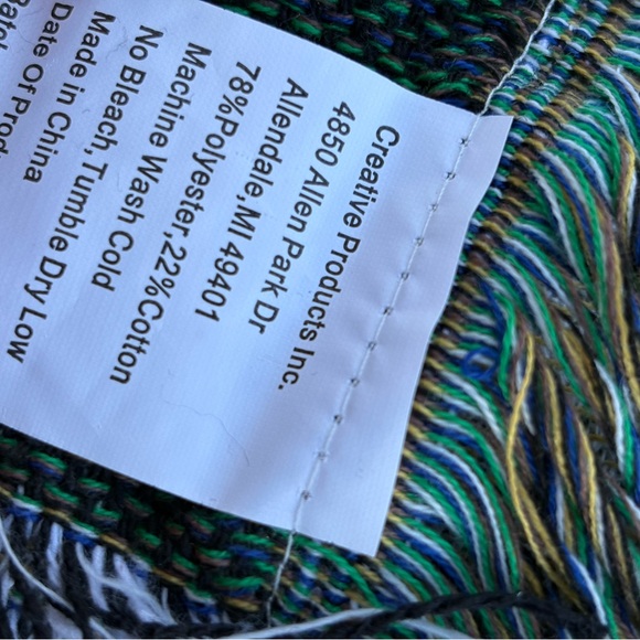 Inspirational Blue and Green Throw Blanket - Picture 8 of 8